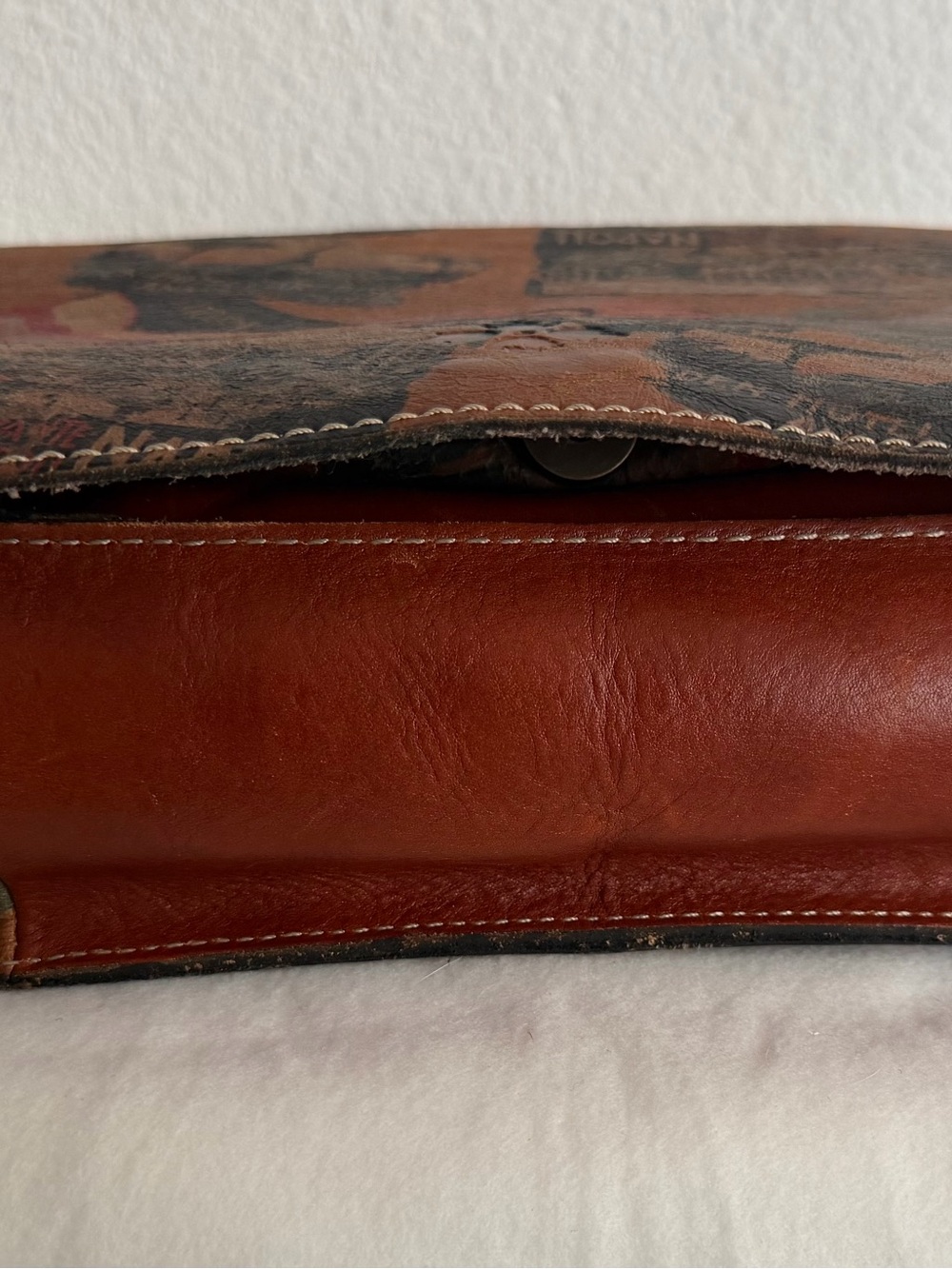 Patricia Nash Vintage Travel Stamp Saddle Bag - Picture 6 of 9